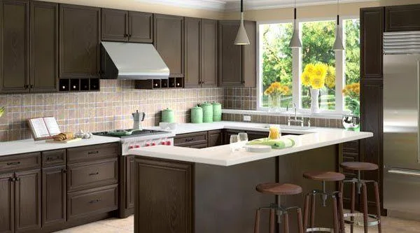 Forevermark K-Series Espresso Glaze Kitchen Cabinets For Sale