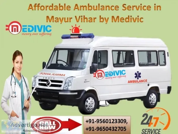 24 Hours Emergency Ambulance Services in Mayur Vihar Delhi By Me