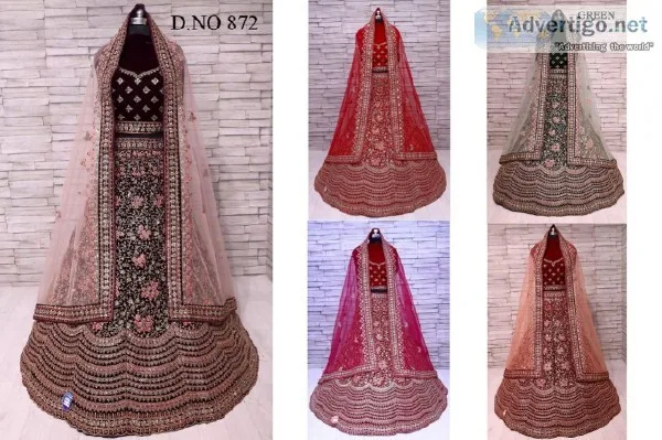 Most sealing designer bridal Lehenga now in Chandni Chowk.