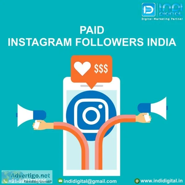 Buy paid and real instagram followers india