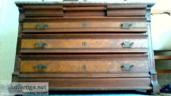 Twin Beds2 sets  Antique Walnut dresser