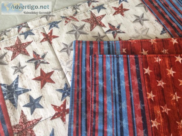 Stars and Stripes Handmade Placemats