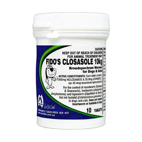 Buy Fidos Closasole Broad Spectrum Wormer For Dogs and Cats Onli