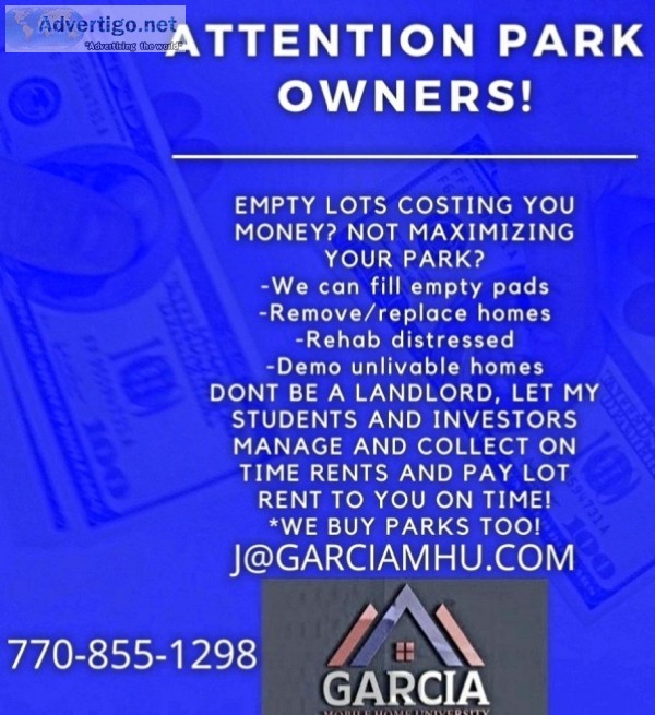 Mobile home park services