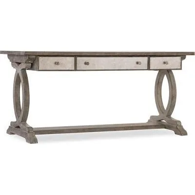Hooker Furniture Home Office Rustic Glam Trestle Desk  Contempor