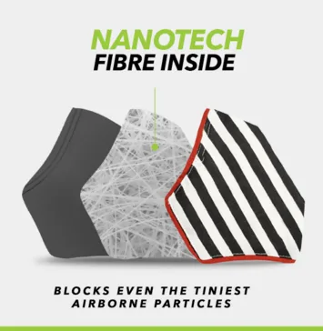 Nanotechnology in washable and reusable face masks