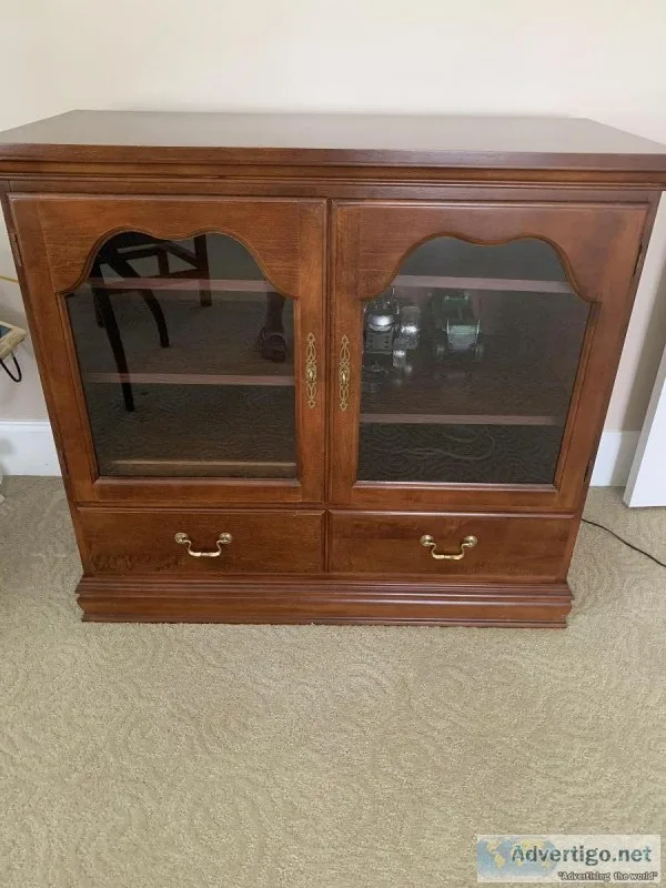 Cherry and glass cabinet