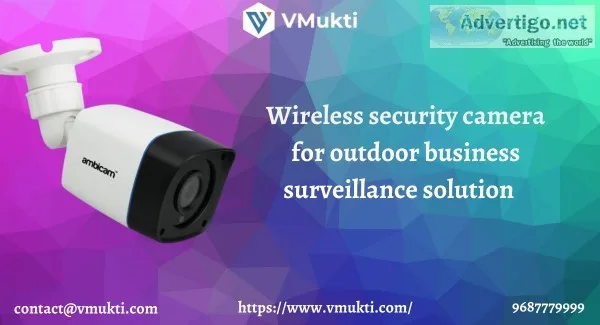 Wireless security camera for outdoor business surveillance solut