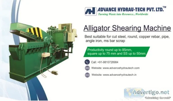 Alligator Shear for Cutting a Large Variety of Metal Scrap