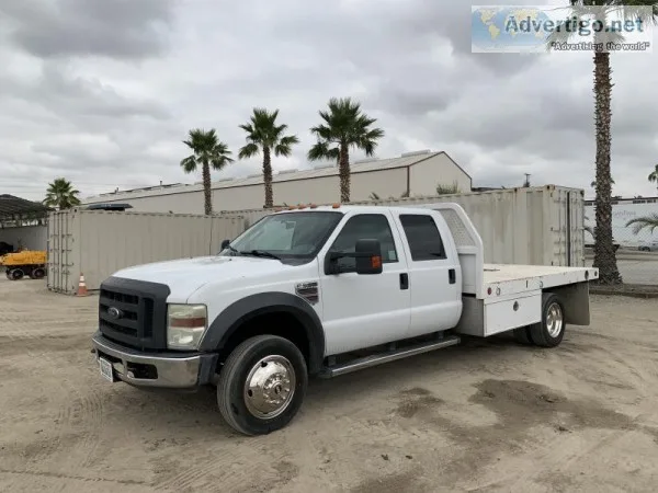 2008 FORD F550XL SUPER DUTY CREW CAB FLATBED TRUCK 86101213
