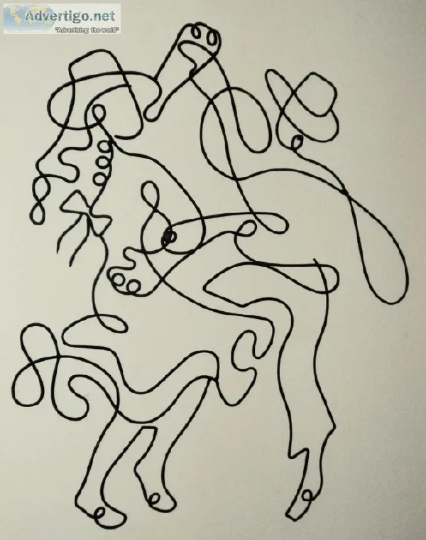 New - Hand-Made Wall Characters - Dancing Couple