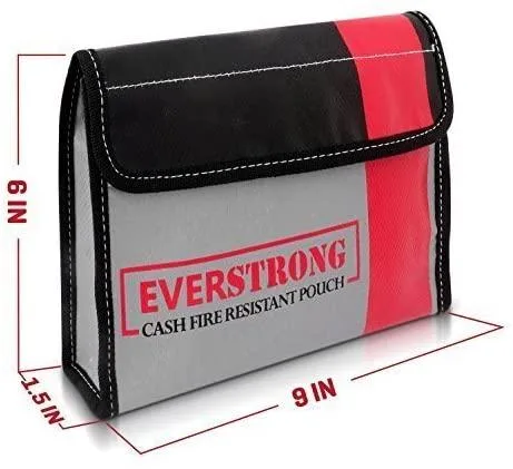New - Fire Resistant CashDocumentJewelr y Bag