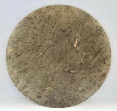 New - Italian Decorative OLIVE GREEN Round Flat Glass
