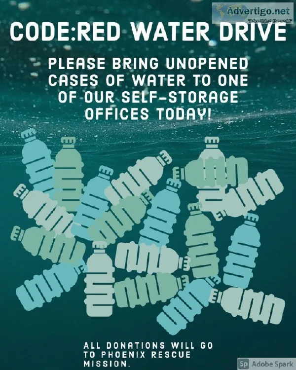 Water Donations Accepted Here