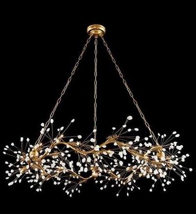Buy John Richard Ribbons of Gold Twelve-Light Pendant with Fan  