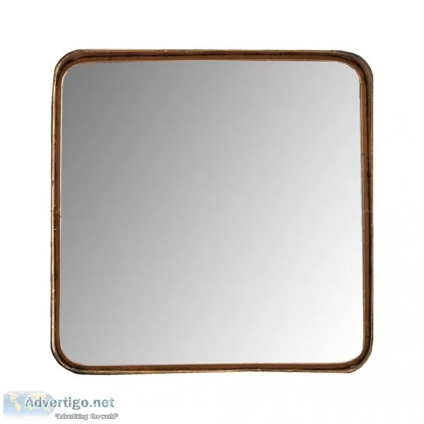 Luciana Square Gold Wall Mirror  Chic Paradis Luxe