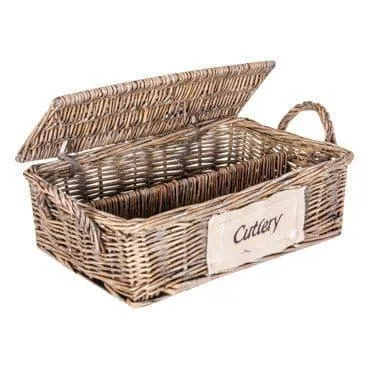 Rustic Cutlery Basket  Chic Paradis Luxe