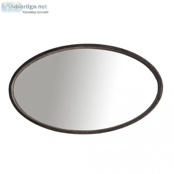 Oval Wooden Mirror - Chic Paradis luxe