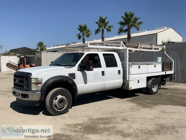 2008 FORD F550XL CREW CAB FLATBED TRUCK 36401213