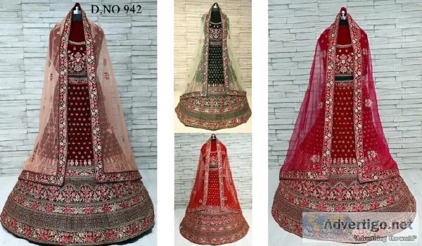 Classic Look  bridal lehengas with Pocket Friendly price in Chan