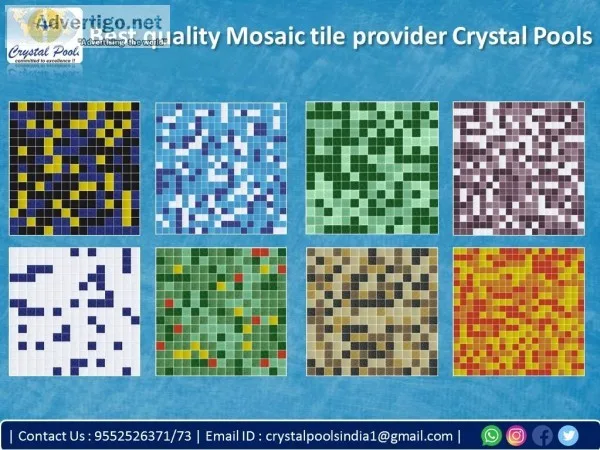 Best quality Mosaic Tile provider Crystal Pools