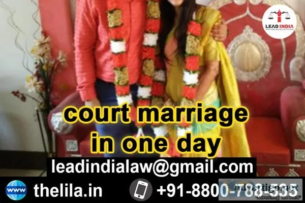 Court marriage in one day - Lead India Law Associates