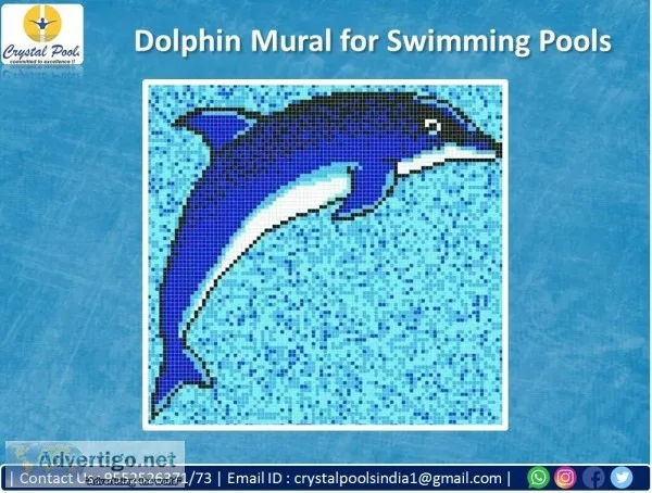Dolphin Mural for Swimming Pools