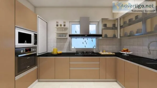 u shape modular kitchen