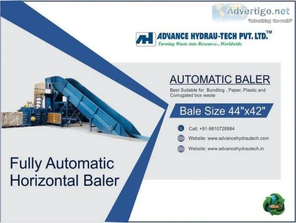 Fully Automatic And Horizontal Waste Paper Baler Machine