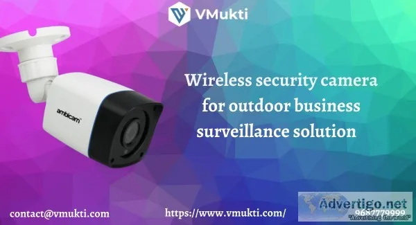 Wireless security camera for outdoor business surveillance solut