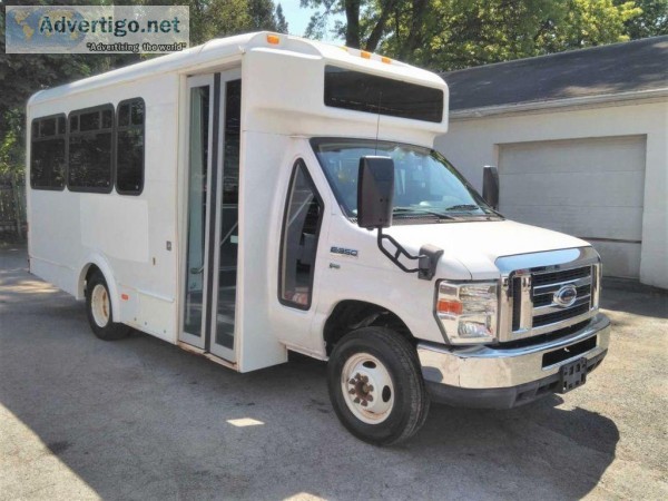 2012 Ford E350 Non-CDL Glaval Shuttle Bus Perimeter Seating (A51