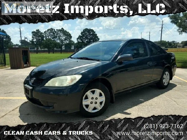 2004 Honda Civic VP Automatic Coupe in Black  Clean  90 Day Warr