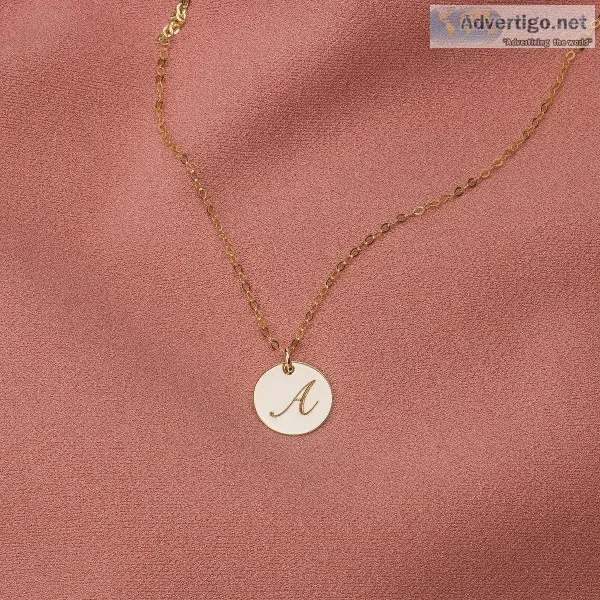 Custom Initial Disc Necklace