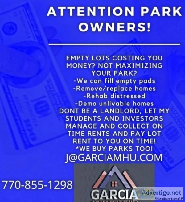 Mobile home park services