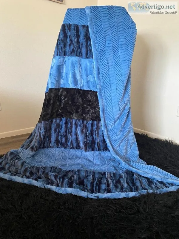 New Minky Strip Blankets On SALE