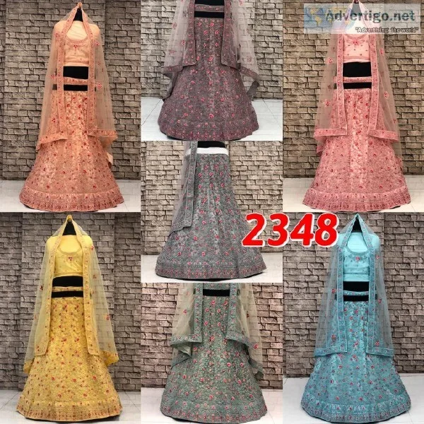 Beautiful look bridal lehengas with Customizable pattern with Po