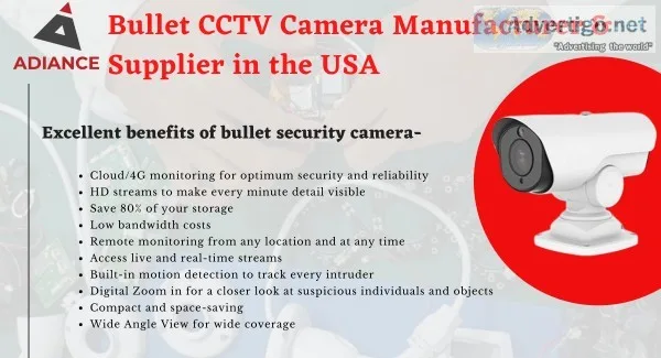 Bullet CCTV Camera Manufacturer and Supplier in the USA