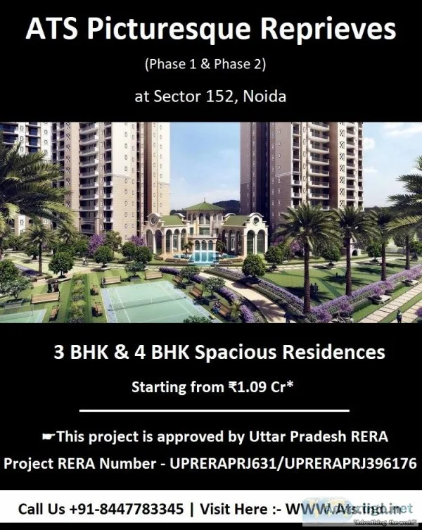 ATS Picturesque Reprieves Sector 152 Noida - Live The Grand Life