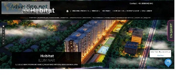 Premium 2 3 and 4 BHK Flats For Sale In Whitefield Habitat Ventu