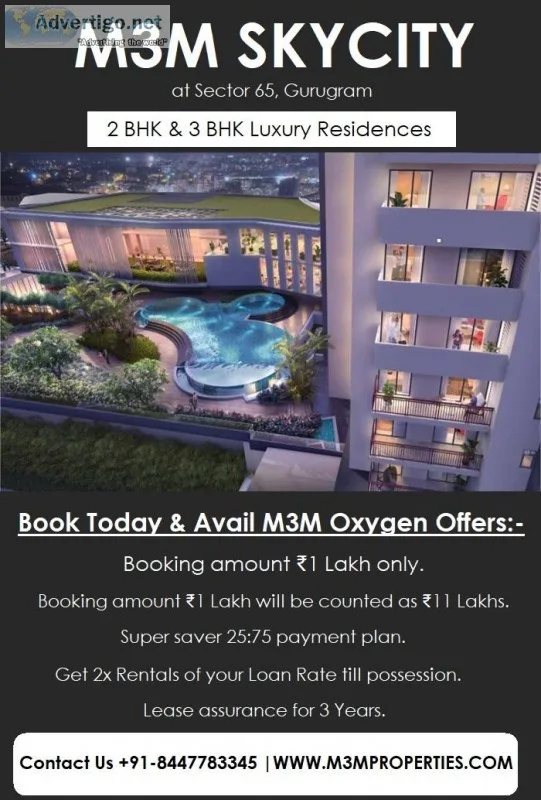 M3M Skycity - Live The Elevated Life At Gurgaon
