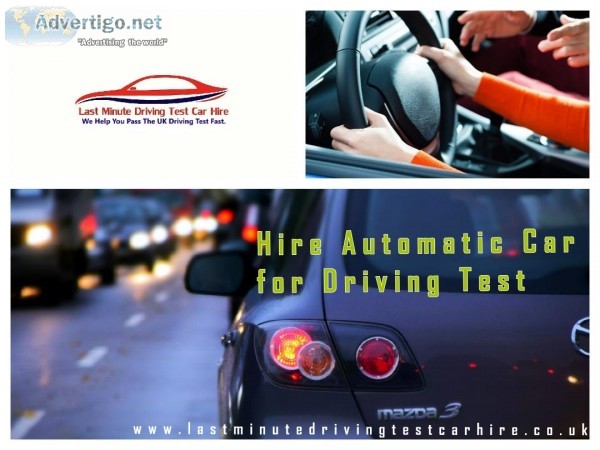 Hire Automatic Car for Driving Test from the World Class School