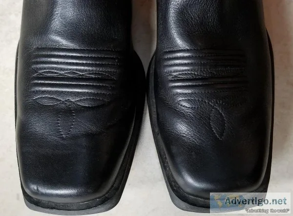 ARIAT Men s Sz 9.5D Black Leather Rambler Western-Square Toe Boo