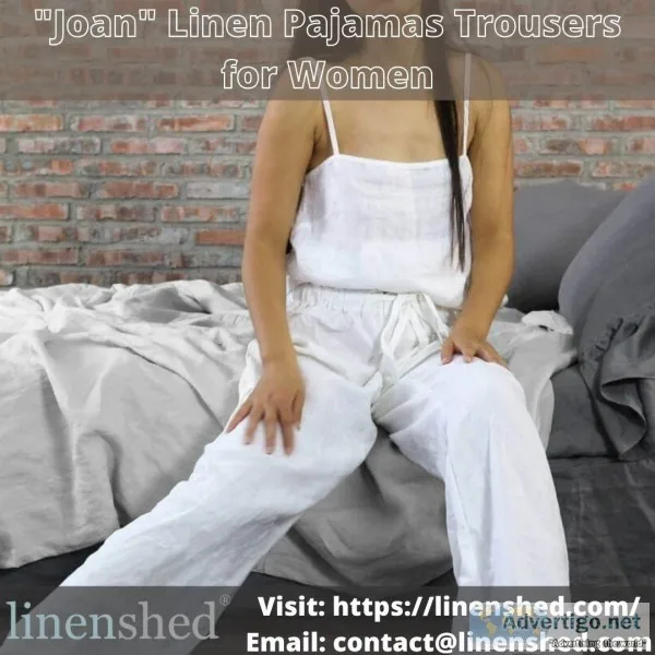 &quotJoan&quot Linen Pajamas Trousers for Women - Linenshed