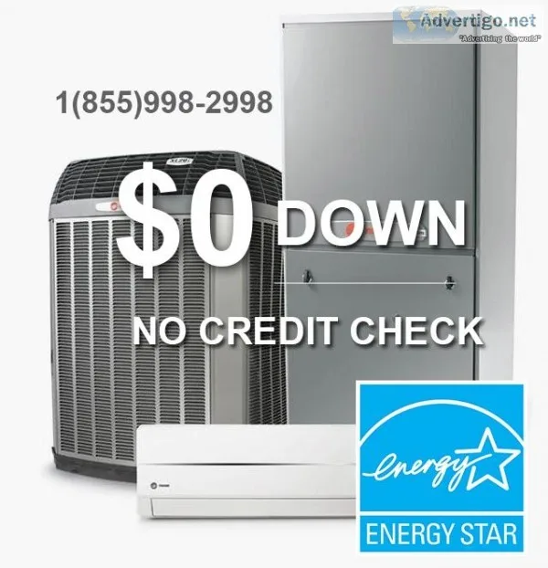 17 SEER Air Conditioner 96% AFUE Furnace Rent to Own NO CREDIT C