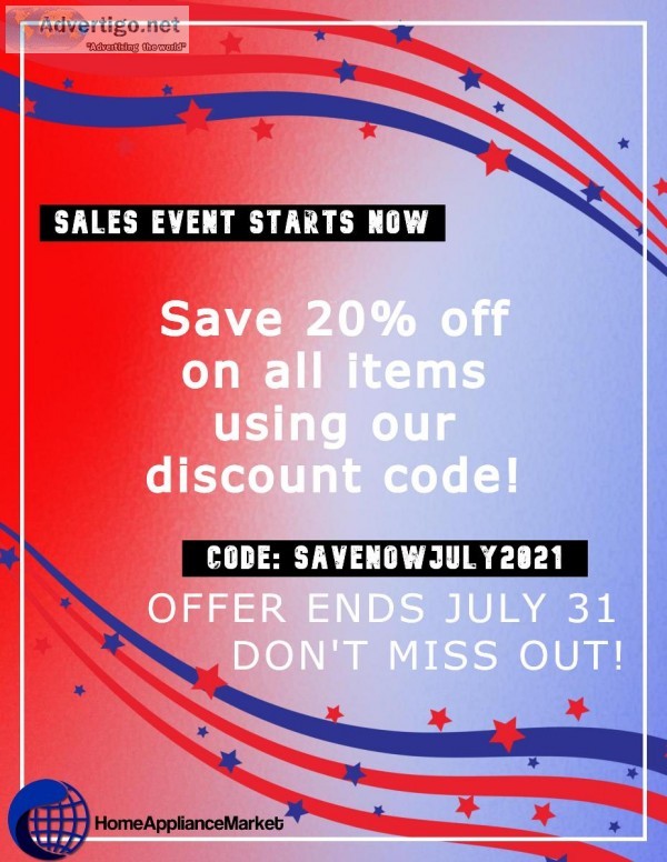 JULY SALES EVENT STARTS NOW
