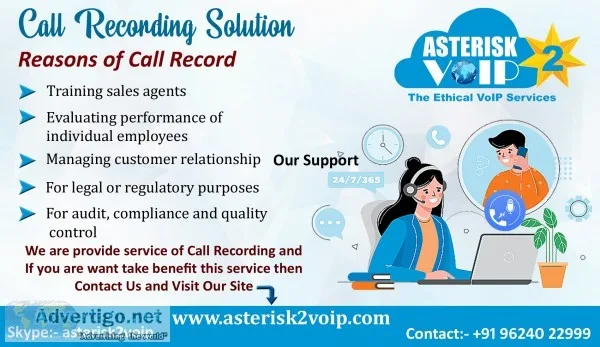 Smart asterisk-voip call recording software provided by asterisk