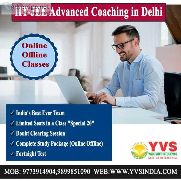 Best IIT JEE Advanced coaching in Delhi &ndash YVS Institute