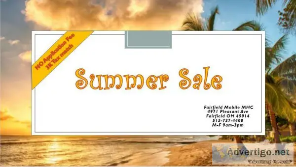 Summer Sale Incredible savings when you own your own home.