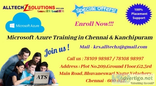 Microsoft Azure Training Institute with Placement in Chennai