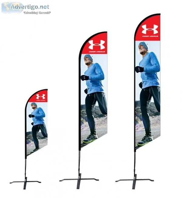 Outdoor exhibit displays in canada  Flag banner